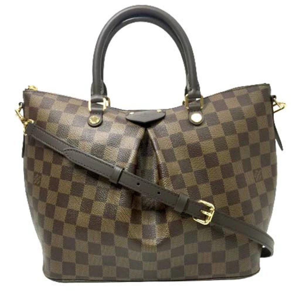 Louis Vuitton Shoulder Bag Handbag Ebene Damier Siena Canvas Brown Brown